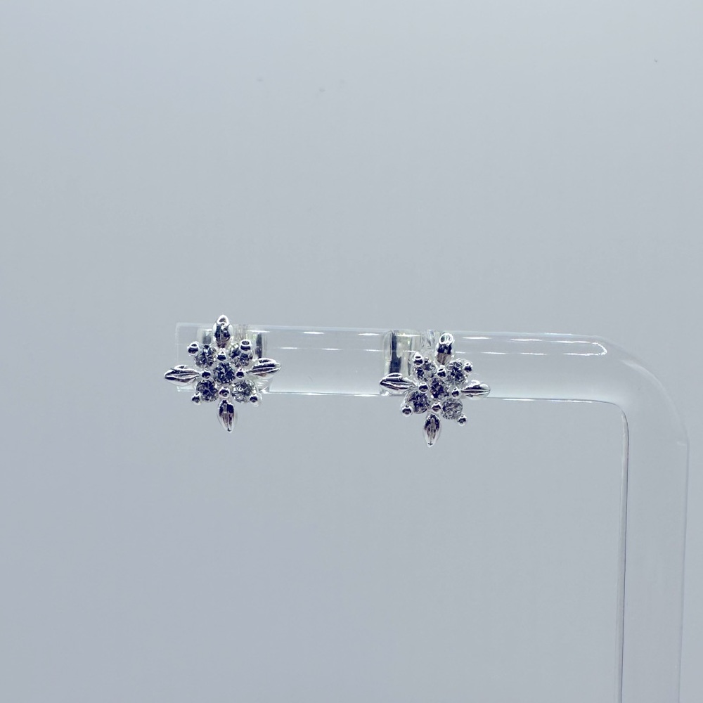Silver stud earrings